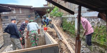 Pembangunan MCK Komunal TMMD Ke-126 Di Kute Keramil Terus Dikerjakan
