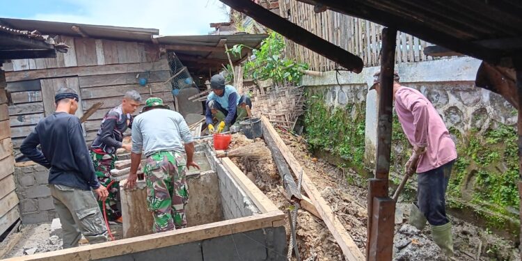 Pembangunan MCK Komunal TMMD Ke-126 Di Kute Keramil Terus Dikerjakan