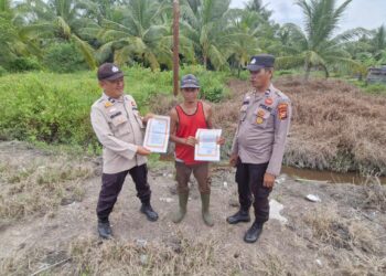 Polsek Kuala Kampar Gencarkan Patroli dan Edukasi Warga Cegah Karhutla