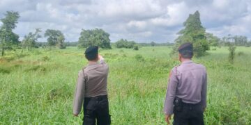 Cegah Karhutla, Polsek Pangkalan Kerinci Gelar Patroli dan Sosialisasi Maklumat Kapolda Riau