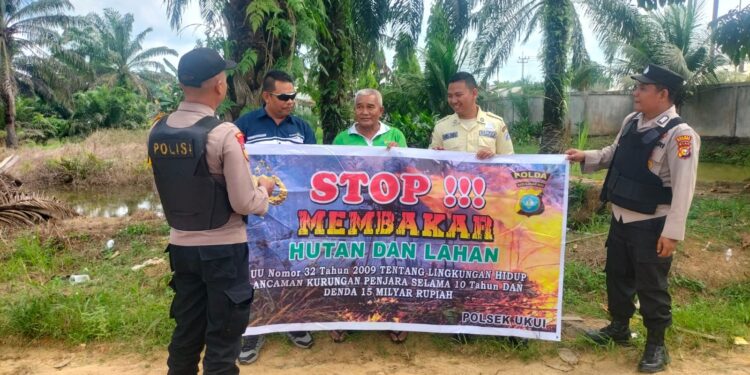 Polsek Ukui Sisir Titik Rawan Karhutla, Warga Diimbau Tak Bakar Lahan