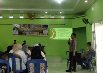 Cegah Karhutla, Kapolsek Teluk Meranti Sosialisasi Bahaya Bakar Lahan