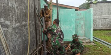 Untuk Kepentingan Ibadah, Satgas TMMD Percepat Pengerjaan Sumur Bor Di Kampung Paya Jeget