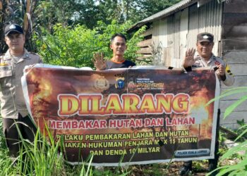Sosialisasi Larangan Bakar Lahan, Warga Diminta Waspada Karhutla