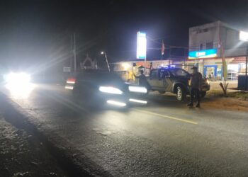 Patroli Blue Light, Polsek Pangkalan Lesung Pastikan Keamanan Warga di Malam Hari