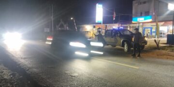 Patroli Blue Light, Polsek Pangkalan Lesung Pastikan Keamanan Warga di Malam Hari