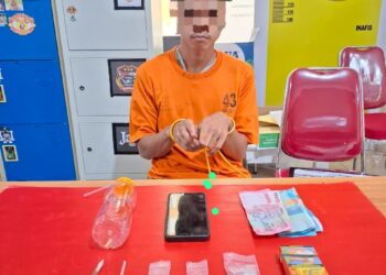 Tim Mata Elang Sat Resnarkoba Polres Kuantan Singingi Ringkus Pengedar Sabu di Desa Pulau Baru, Barang Bukti 11 Paket Sabu Diamankan