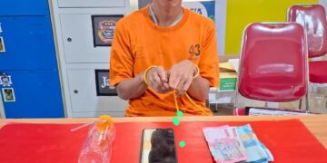 Tim Mata Elang Sat Resnarkoba Polres Kuantan Singingi Ringkus Pengedar Sabu di Desa Pulau Baru, Barang Bukti 11 Paket Sabu Diamankan