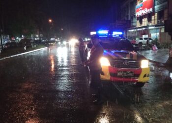 Polsek Pangkalan Kerinci Gelar Patroli Blue Light, Wilayah Aman dan Lalu Lintas Lancar