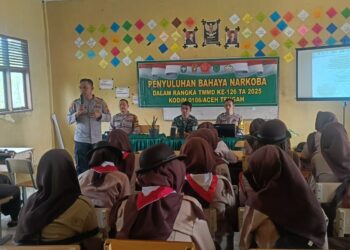 TMMD Ke-126, Satgas Berikan Penyuluhan Bahaya Narkoba Dan Hukum Di SMAN 18 Takengon