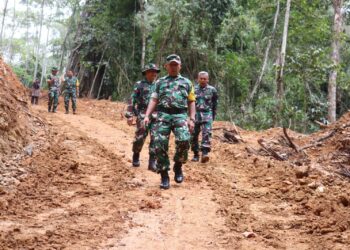 TMMD Ke-126 Di Aceh Tengah, Tim Wasev TNI Kunjungi Lokasi Pelaksanaan Di Kute Keramil