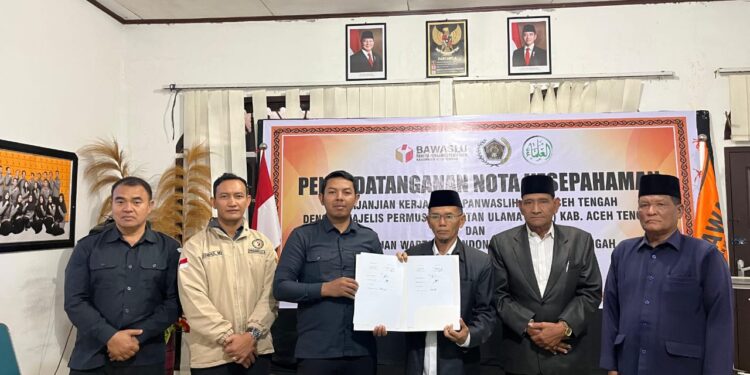 Bawaslu Aceh Tengah Jalin kerja sama Dengan Majelis Permusyawaratan Ulama (MPU)