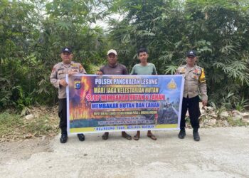 Polsek Pangkalan Lesung Gencar Sosialisasikan Maklumat Kapolda Riau soal Larangan Bakar Lahan