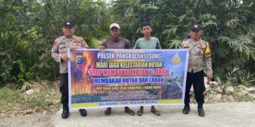 Polsek Pangkalan Lesung Gencar Sosialisasikan Maklumat Kapolda Riau soal Larangan Bakar Lahan