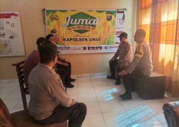 Polsek Ukui Gelar Jumat Curhat, Warga Bahas Karhutla hingga Kenakalan Remaja