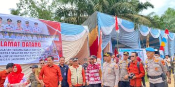 Polsek Pulau Rimau Pengamanan Kunker Gubernur Dan Bupati Peresmian Duplikat Jembatan Tanah Kering