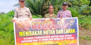 Polisi Sosialisasikan Maklumat Kapolda Riau Cegah Karhutla