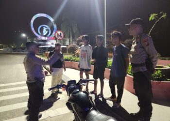 Polsek Pangkalan Kerinci Gelar Patroli Malam Antisipasi Geng Motor dan Balap Liar
