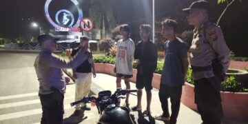 Polsek Pangkalan Kerinci Gelar Patroli Malam Antisipasi Geng Motor dan Balap Liar