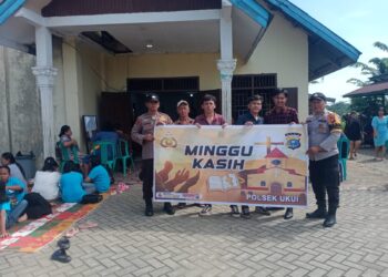 Polsek Ukui Hadir di Tengah Jemaat: Ibadah Minggu Kasih Jadi Wujud Kebersamaan Polri dan Umat