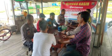 Polsek Kuala Kampar Gelar Minggu Kasih, Warga Diimbau Waspadai Penipuan Online dan Karhutla