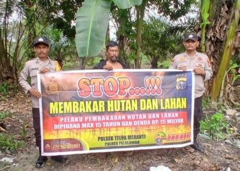 Antisipasi Bencana Karhutla, Polsek Teluk Meranti Laksanakan Binluh dan Himbauan