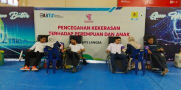 Wujud Kepedulian Sosial di HLN ke-80, PLN UP3 Langsa Gelar Donor Darah