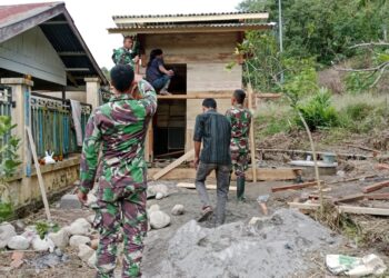 TMMD Ke-126, Satgas Percepat Pembangunan MCK Di Kampung Arul Gele