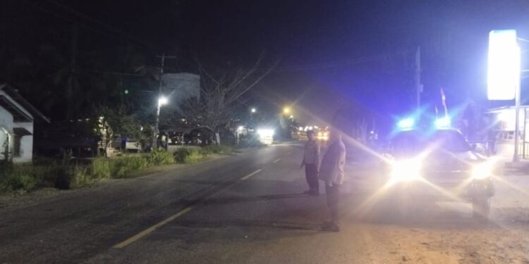 Polsek Pangkalan Lesung Gelar Blue Light Patrol, Jamin Keamanan Malam Hari