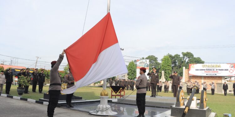 Polres Kampar Gelar Upacara Sumpah Pemuda Ke-97 Di Halaman Mapolres Kampar