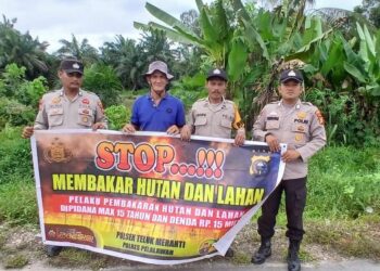 Polsek Teluk Meranti Gencarkan Sosialisasi Maklumat Kapolda Riau Cegah Karhutla