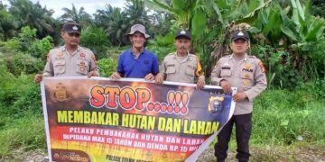 Polsek Teluk Meranti Gencarkan Sosialisasi Maklumat Kapolda Riau Cegah Karhutla