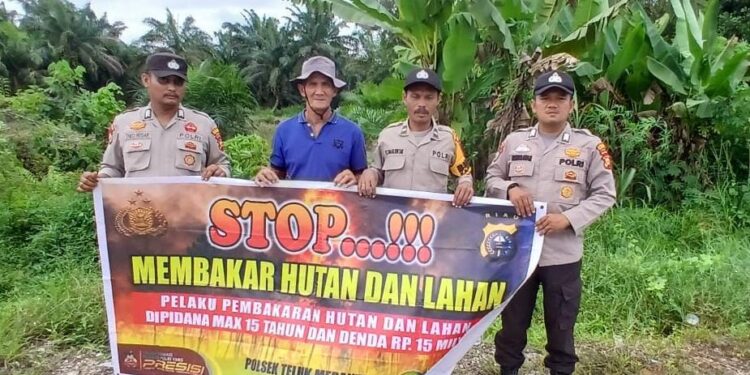 Polsek Teluk Meranti Gencarkan Sosialisasi Maklumat Kapolda Riau Cegah Karhutla