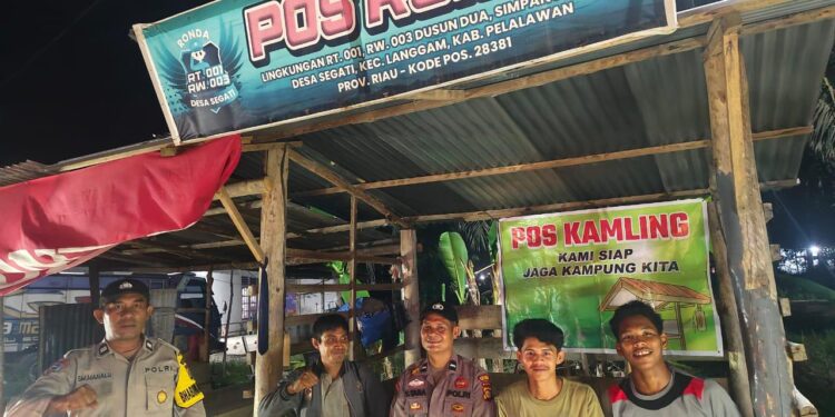 Polsek Langgam Lakukan Pengecekan Pos Kamling, Dorong Partisipasi Warga Jaga Kamtibmas