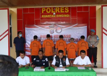 Polres Kuantan Singingi Gelar Press Release Ungkap Kasus Narkoba Periode Agustus–Oktober 2025