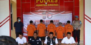 Polres Kuantan Singingi Gelar Press Release Ungkap Kasus Narkoba Periode Agustus–Oktober 2025