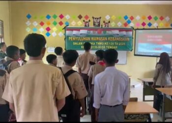 Selain Pembangunan, Satgas TMMD Kodim 0106/Aceh Tengah Beri Penyuluhan Wasbang Di Tingkat SMA Dan SMP