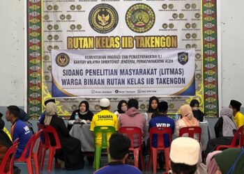 32 WBP Rutan Takengon Laksanakan Sidang Litmas Bersama Napas Banda Aceh 