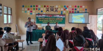 Polsek Linge Hadiri dan Mengisi Kegiatan Penyuluhan Bahaya Narkoba, Hukum, dan Kamtibmas dalam Rangka TMMD ke-126 Kodim 0106/Aceh Tengah