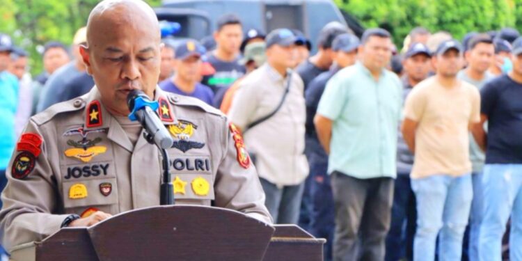 Simulasi Sispam Mako dan Unras Waka Polda Riau Puji Kesiap siagaan Polres Kampar