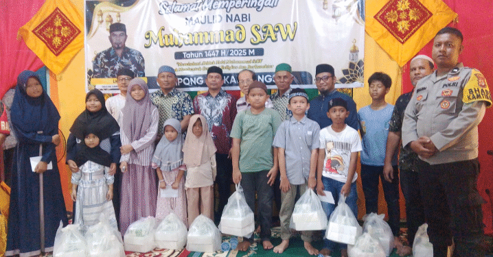 Gampong Peukan Langsa Gelar Maulid Nabi, Santuni Anak Yatim dari Seluruh Kecamatan Langsa Kota