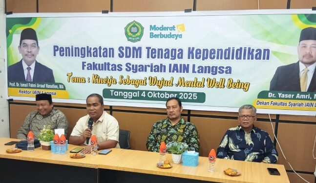 Warek I IAIN Langsa: Jangan Cepat Ngambek dalam Bekerja