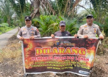 Polsek Kuala Kampar Sosialisasikan Larangan Membakar Lahan Antisipasi Karhutla