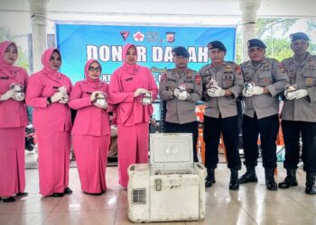 Sambut HUT ke-80, Sat Brimob Polda Aceh Gelar Donor Darah