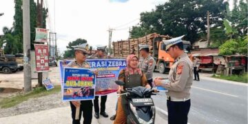 Polres Siak Gelar Sosialisasi Ops Zebra Lancang Kuning 2025 Pengguna Jalan Sambut Positif