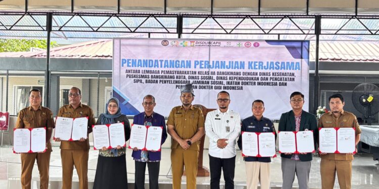 Wujudkan Proyek Perubahan PKN II, KaLapas Bangkinang Laksanakan Perjanjian Kerjasama Lintas sektor