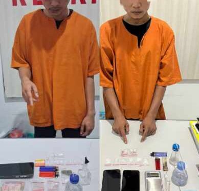 Meresahkan Polsek Perhentian Raja Tangkap Dua Pelaku Narkoba di Desa Hangtuah 