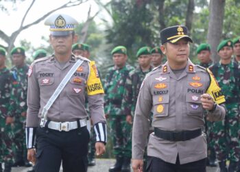 Kapolres Kuantan Singingi Pimpin Apel Gelar Pasukan Operasi Zebra Lancang Kuning 2025