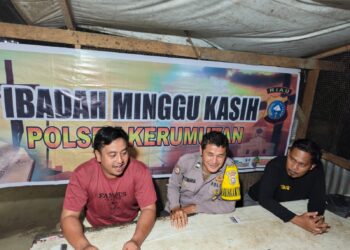 Polsek Kerumutan Gelar “Minggu Kasih” untuk Menjalin Kedekatan dengan Jemaat Kristen