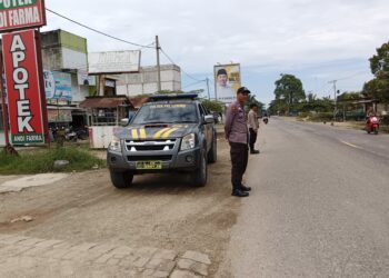 Polsek Pangkalan Lesung Intensifkan Patroli Rawan Laka Lantas di Jalan Lintas Timur